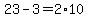 23+-+3+=+2%2A10