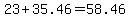 23.00%2B35.46=58.46