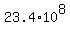 23.4%2A10%5E8