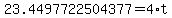 23.4497722504377=4%2At