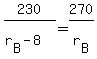 230%2F%28r%5BB%5D+-+8%29+=+270%2Fr%5BB%5D