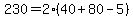 230=2%2840%2B80-5%29