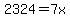 2324+=+7.00x