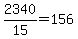 2340%2F15=156