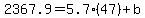 2367.9+=+5.7%2847%29%2Bb