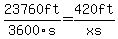 23760ft%2F3600s=420ft%2Fxs