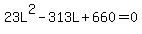 23L%5E2+-+313L+%2B+660+=+0