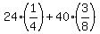 24%281%2F4%29%2B40%283%2F8%29