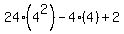 24%284%5E2%29-4%284%29%2B2