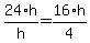 \"24%2Ah%2Fh+=+16%2Ah%2F4\"