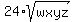 24%2Asqrt%28wxyz%29