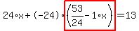 24%2Ax%2B-24%2Ahighlight%28%2853%2F24-1%2Ax%29%29=13
