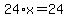 24%2Ax=24