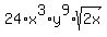 24%2Ax%5E3%2Ay%5E9%2Asqrt%282x%29