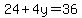 24%2B4y=36