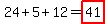 24%2B5%2B12=highlight%2841%29