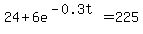 24%2B6e%5E%28-0.3t%29=225