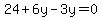 24%2B6y-3y=0