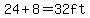 24%2B8=32ft
