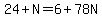 24%2BN=6%2B78N