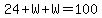 24%2BW%2BW=100