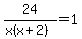 24%2F%28x%28x%2B2%29%29+=+1