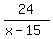 24%2F%28x+-+15%29