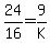 24%2F16=9%2FK