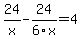 24%2Fx-24%2F6x=4