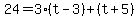 24=3%28t-3%29%2B%28t%2B5%29