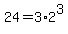 24=3%2A2%5E3