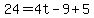 24=4t-9%2B5