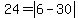 24=abs%286-30%29