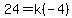 24=k%28-4%29