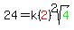 24=k%28red%282%29%29%5E2sqrt%28green%284%29%29