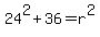 24%5E2%2B36=r%5E2