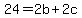 24+=+2b+%2B+2c