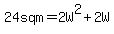 24+sq+m=2W%5E2%2B2W