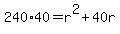 240%2A40=r%5E2%2B40r