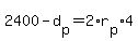 2400+-+d%5Bp%5D+=+2%2Ar%5Bp%5D%2A4