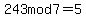 243mod7=%095