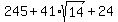 245%2B41%2Asqrt%2814%29%2B24