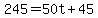 245=50t%2B45
