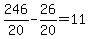 246%2F20-26%2F20=11