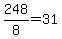 248%2F8+=+31