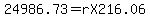 24986.73=r+X+216.06