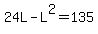 24L-L%5E2=135
