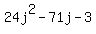 24j%5E2+-+71j+-+3