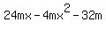 24mx-4mx%5E2-32m