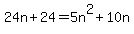 24n%2B24=5n%5E2%2B10n
